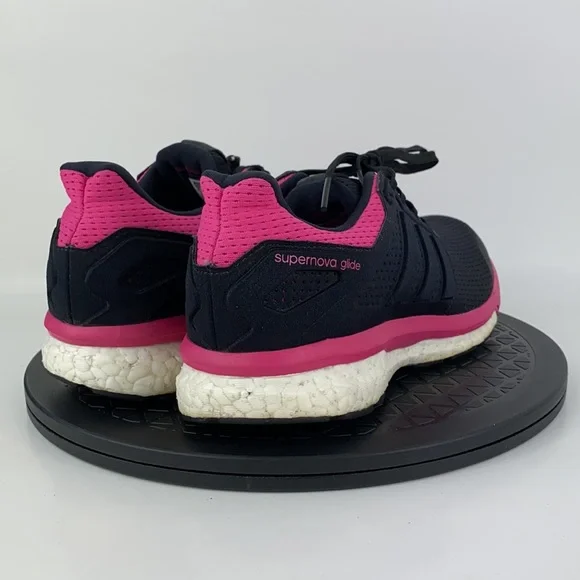 Adidas Boost Supernova Glide 8 Black/Pink Running Shoes AF6557 Women's Size 9 - Picture 5 of 12